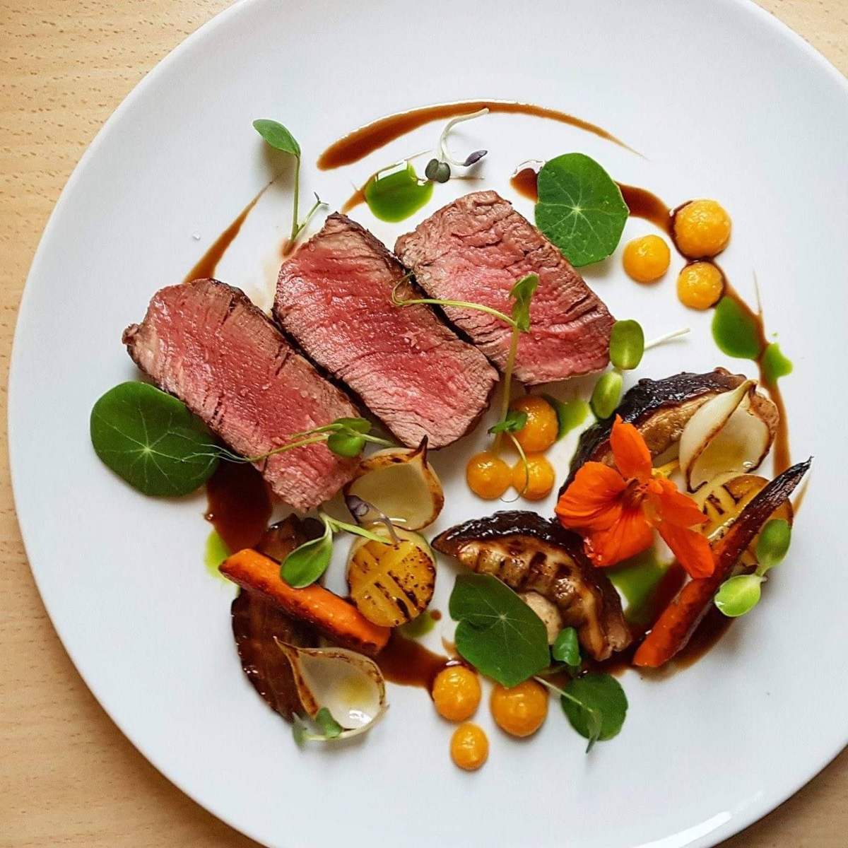 Beef course created by Chef Djordjo Cetkovic